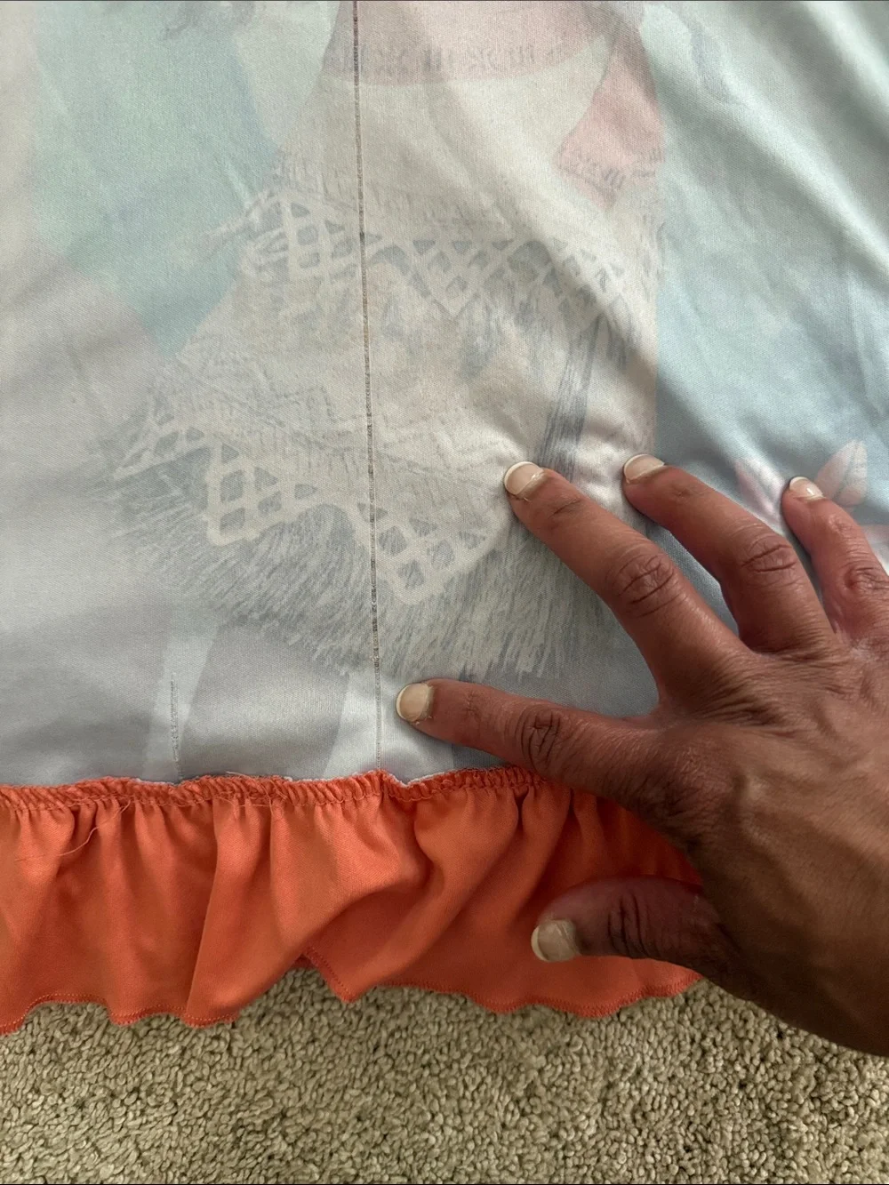 Disney Moana Nightgown in Coral and Teal. Size 6. Soft. Comfortable. Bedtime. - Picture 11 of 15
